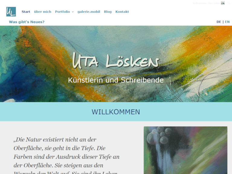 Künstlerinnen-Website Uta Lösken